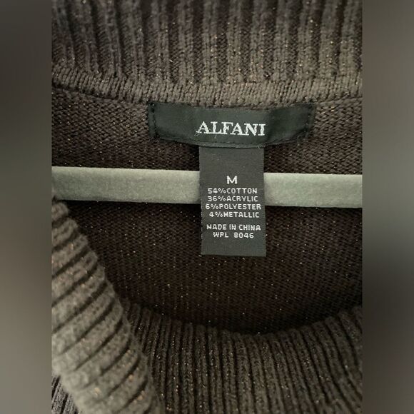 Alfani Sweater gray with gold size medium - Picture 4 of 6